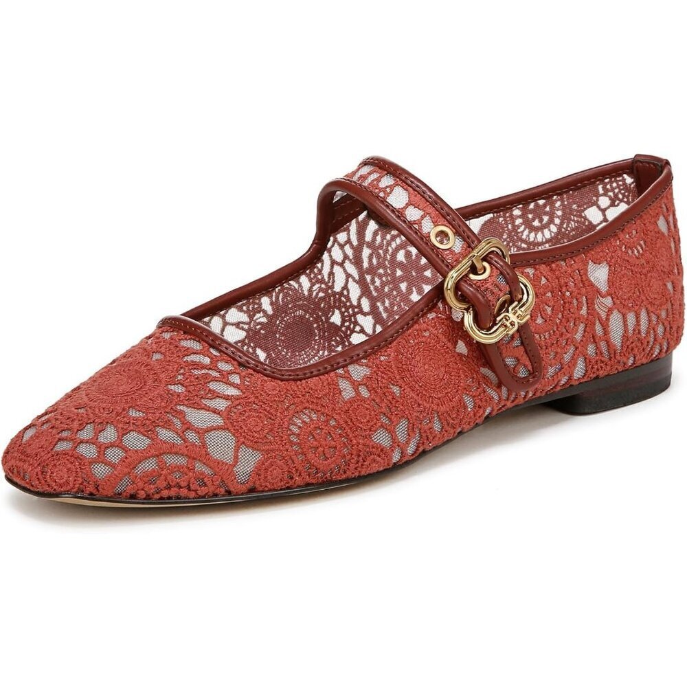 Sam Edelman Womens Warm Sienna Leather  Michaela Mary Jane Ballet Flat Shoes